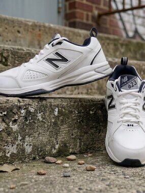 New Balance 623 v3 Men's Leather Cross Training Shoes White/Navy